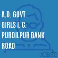 A.D. Govt. Girls I. C. Purdilpur Bank Road High School Logo