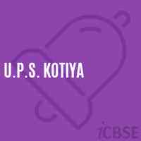 U.P.S. Kotiya Middle School Logo
