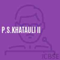 P.S.Khatauli Ii Primary School Logo