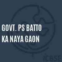 Govt. Ps Batto Ka Naya Gaon Primary School Logo