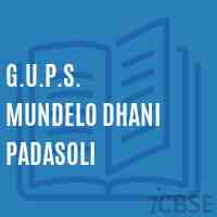 G.U.P.S. Mundelo Dhani Padasoli Middle School Logo