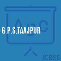 G.P.S.Taajpur Primary School Logo