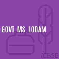 Govt. Ms. Lodam Middle School Logo