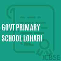 Govt Primary School Lohari Logo