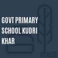 Govt Primary School Kudri Khar Logo