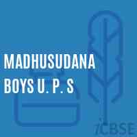 Madhusudana Boys U. P. S School Logo