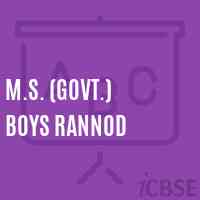 M.S. (Govt.) Boys Rannod Middle School Logo