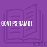 Govt Ps Ramdi Primary School Logo