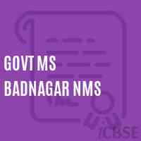 Govt Ms Badnagar Nms Middle School Logo