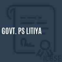 Govt. Ps Litiya Primary School Logo