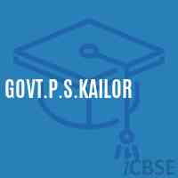 Govt.P.S.Kailor Primary School Logo
