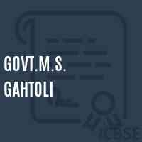 Govt.M.S. Gahtoli Middle School Logo