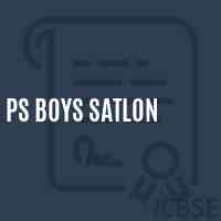 Ps Boys Satlon Primary School Logo