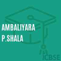 Ambaliyara P.Shala Primary School Logo