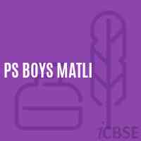 PS Boys MATLI Primary School Logo