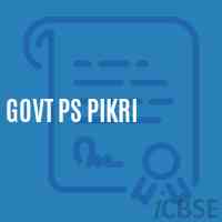 Govt Ps Pikri Primary School Logo
