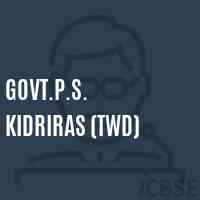 Govt.P.S. Kidriras (Twd) Primary School Logo
