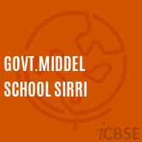 Govt.Middel School Sirri Logo