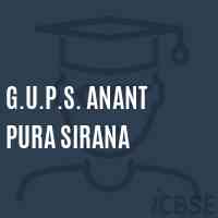 G.U.P.S. Anant Pura Sirana Middle School Logo