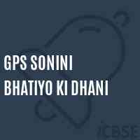 Gps Sonini Bhatiyo Ki Dhani Primary School Logo