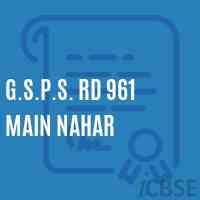 G.S.P.S. Rd 961 Main Nahar Middle School Logo