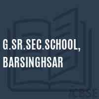 G.Sr.Sec.School, Barsinghsar Logo