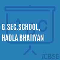 G.Sec.School, Hadla Bhatiyan Logo