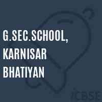 G.Sec.School, Karnisar Bhatiyan Logo
