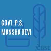 Govt. P.S. Mansha Devi Primary School Logo