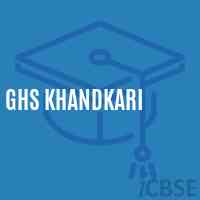 Ghs Khandkari Secondary School Logo