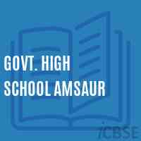 Govt. High School Amsaur Logo