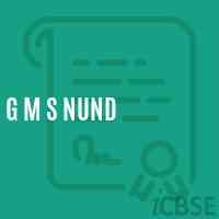 G M S Nund Primary School Logo