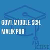 Govt.Middle.Sch.Malik Pur Middle School Logo