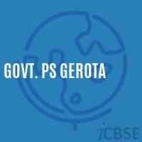 Govt. Ps Gerota Primary School Logo