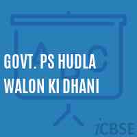 Govt. Ps Hudla Walon Ki Dhani Primary School Logo