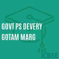Govt Ps Devery Gotam Marg Primary School Logo