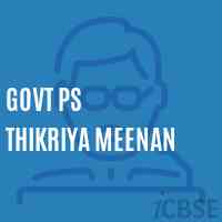 Govt Ps Thikriya Meenan Primary School Logo