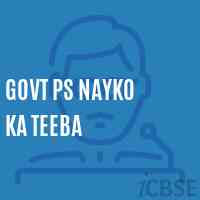 Govt Ps Nayko Ka Teeba Primary School Logo