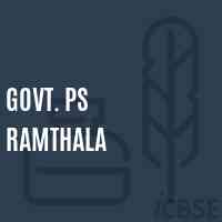 Govt. Ps Ramthala Primary School Logo