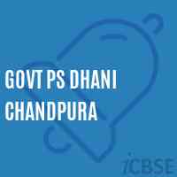 Govt Ps Dhani Chandpura Primary School Logo
