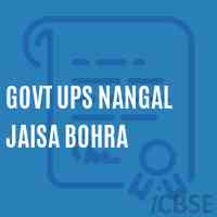 Govt Ups Nangal Jaisa Bohra Middle School Logo