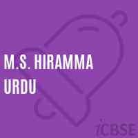 M.S. Hiramma Urdu Middle School Logo