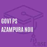 Govt Ps Azampura Noii Primary School Logo