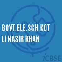 Govt.Ele.Sch.Kotli Nasir Khan Primary School Logo