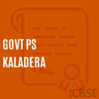Govt Ps Kaladera Primary School Logo