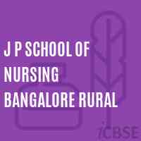 J P School of Nursing Bangalore Rural Logo