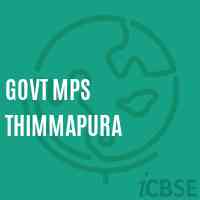 Govt Mps Thimmapura Middle School Logo
