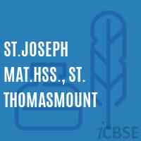St.Joseph Mat.HSS., St. ThomasMount Senior Secondary School Logo