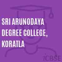 Sri Arunodaya Degree College, Koratla Logo