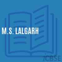 M.S. Lalgarh Middle School Logo